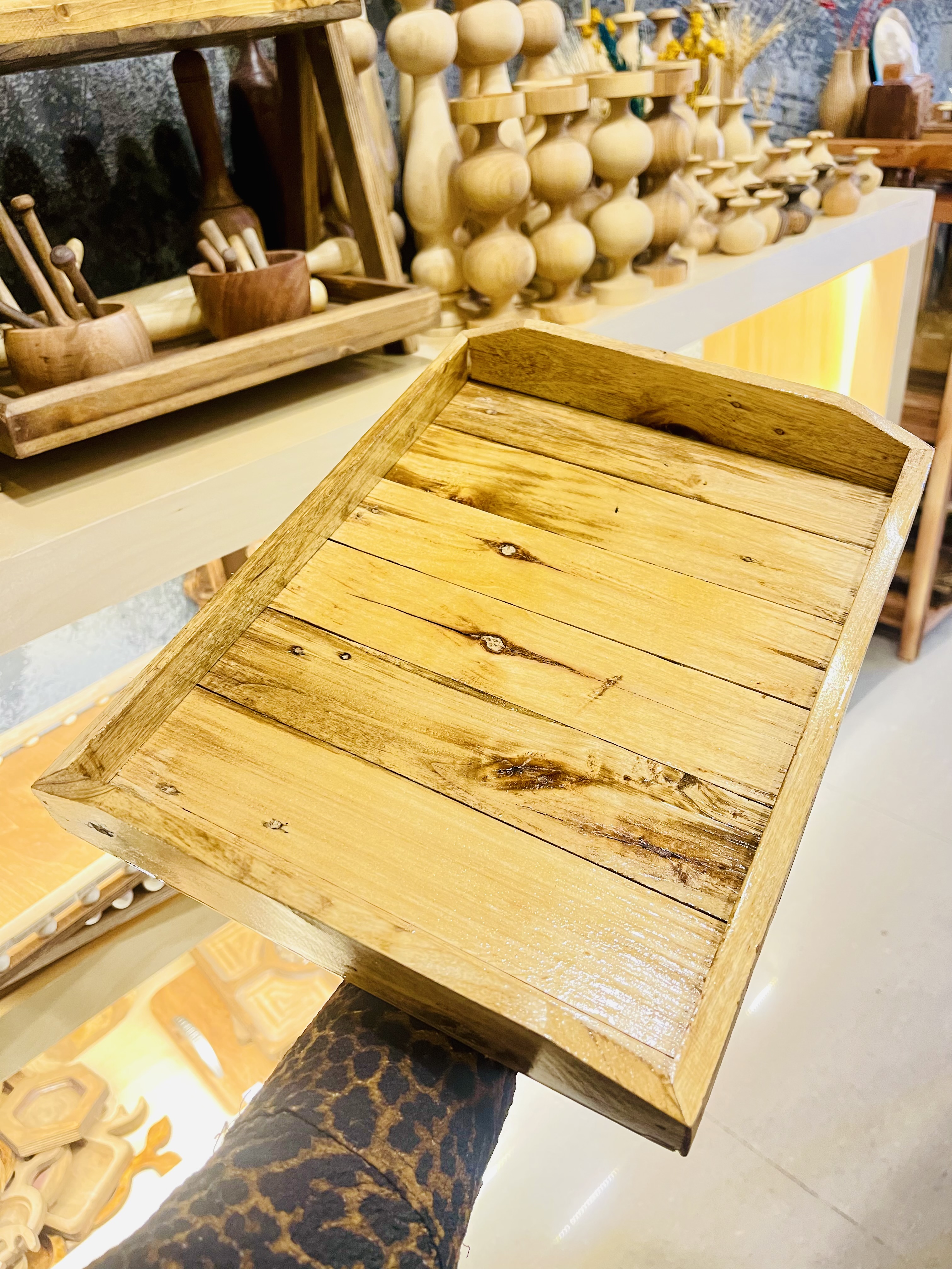 سینی چوبی چوب روس(قابل شستوشو و آبگریزشده)