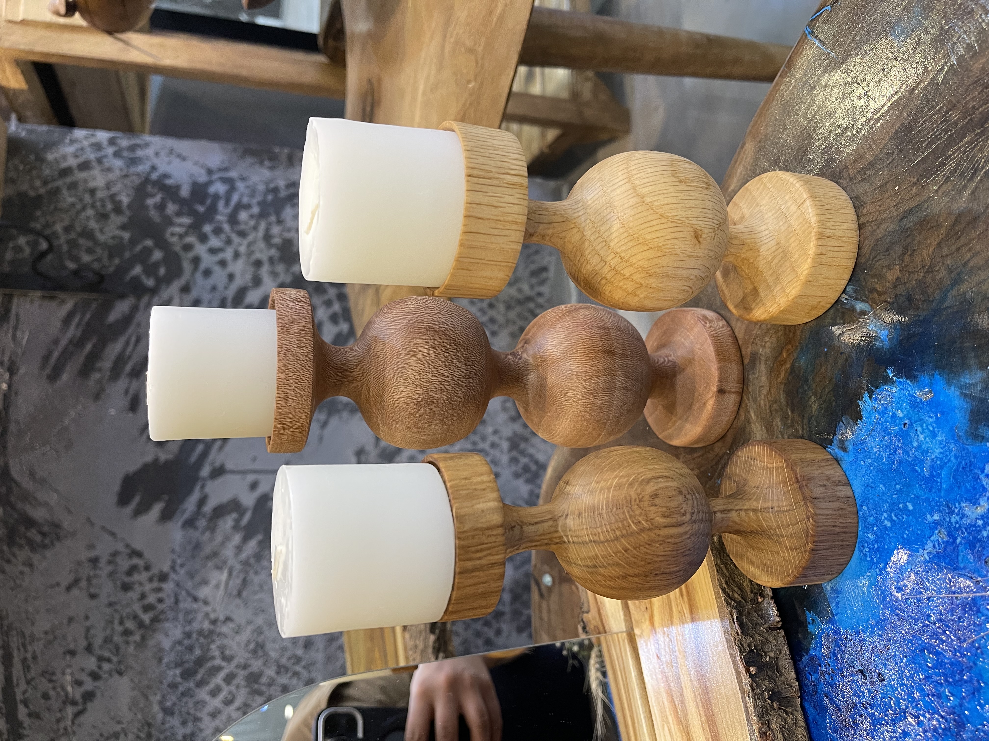 جاشمعی (شمعدان)چوبی چوب گردو